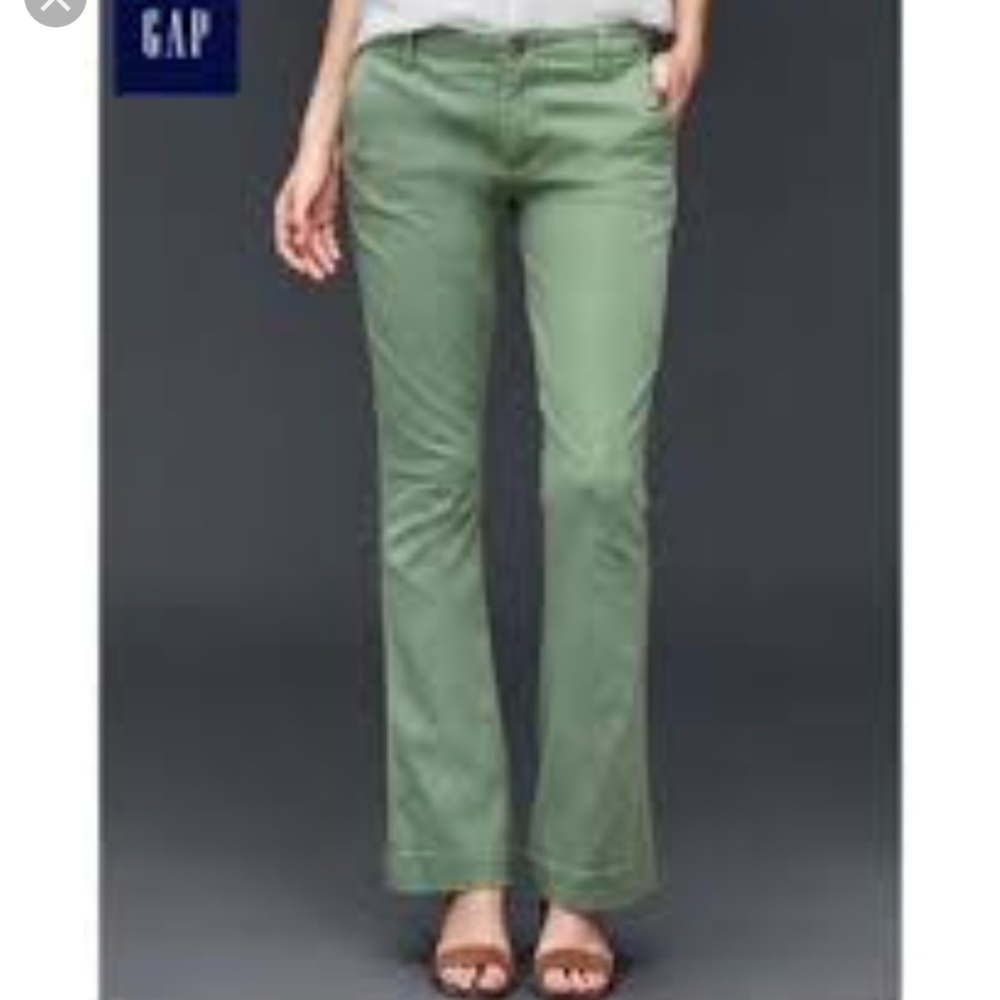Gap Summer Flare Twig Green Pant